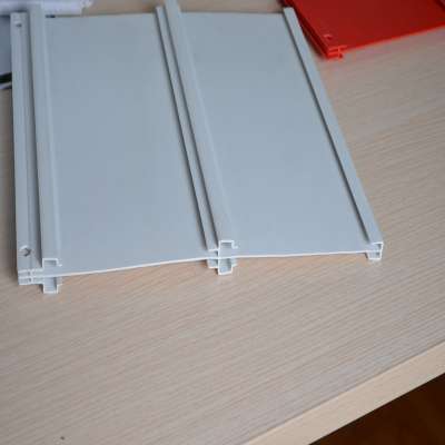 white plastic  double sided sign holder extrusion profile promotion display for supermarket