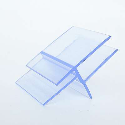 clear pvc sign holder Corrugated Shelf Support for supermarket